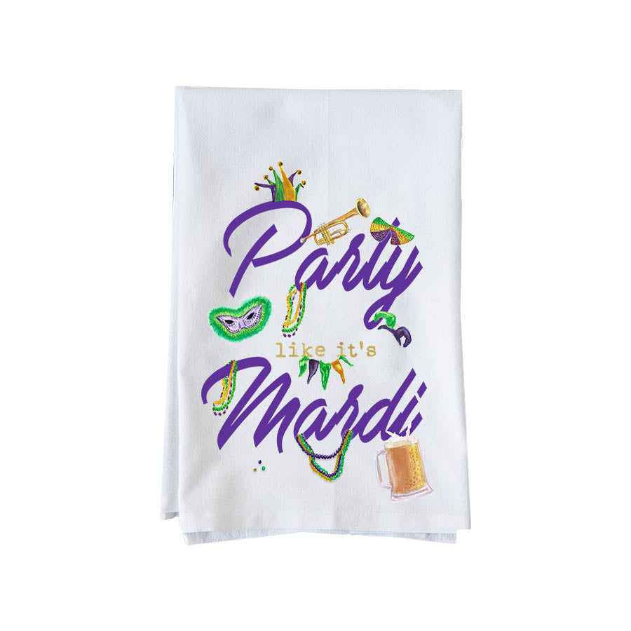 Party Like It's Mardi Kitchen Towel