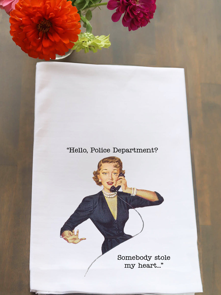 Stole My Heart Kitchen Towel