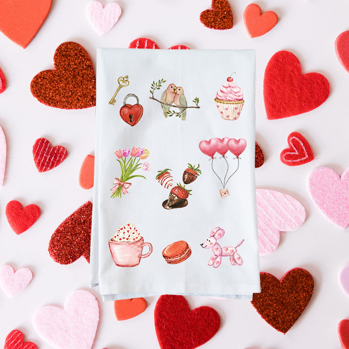 Valentine Collage Kitchen Towel