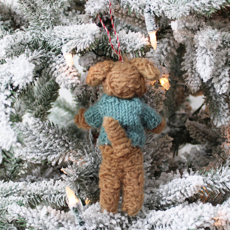 Tan Doodle With Curly Doodle Sweater Ornament (LIMITED QUANTITY)