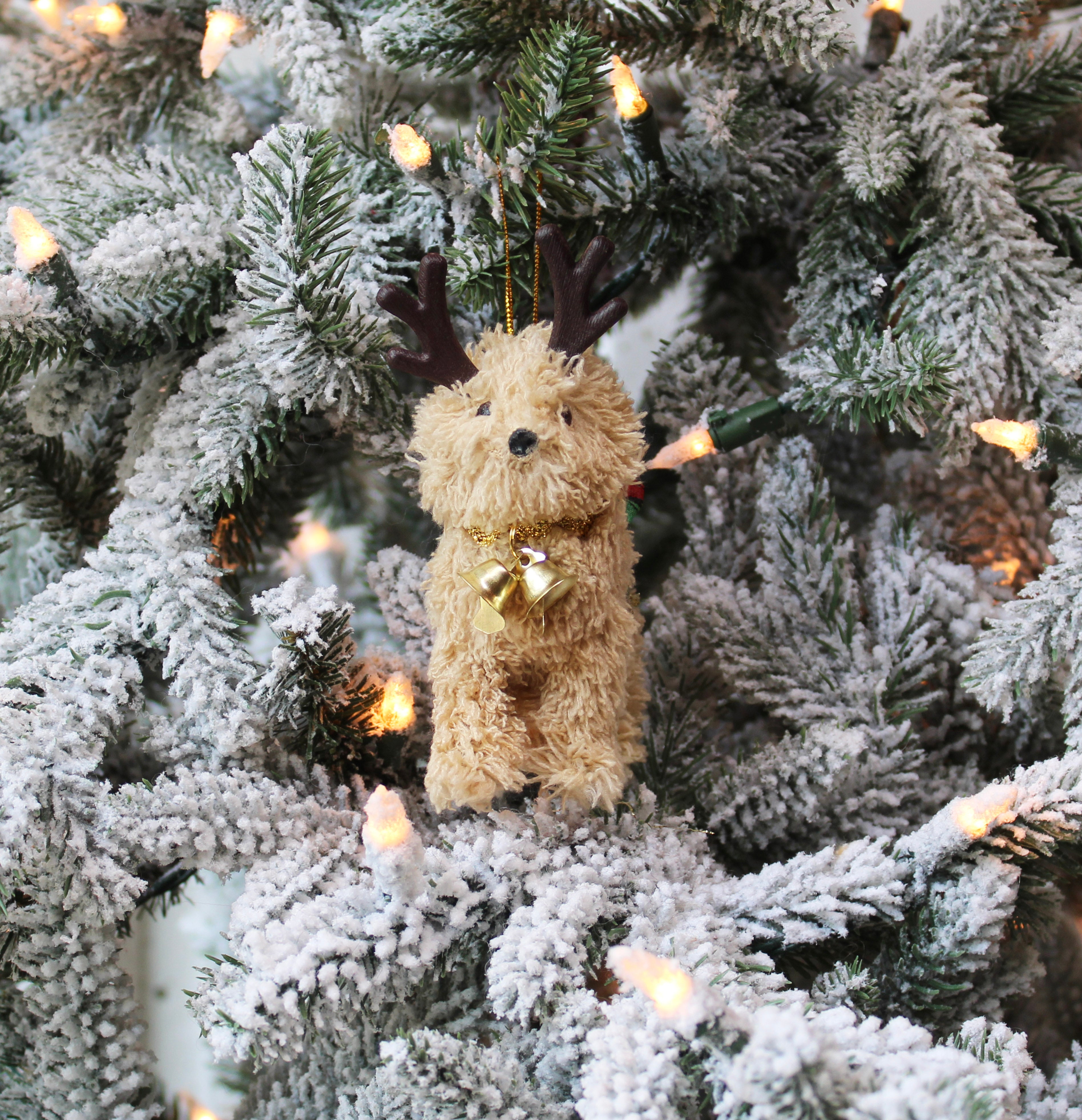 Reindeer Jingle Bells Doodle Ornament