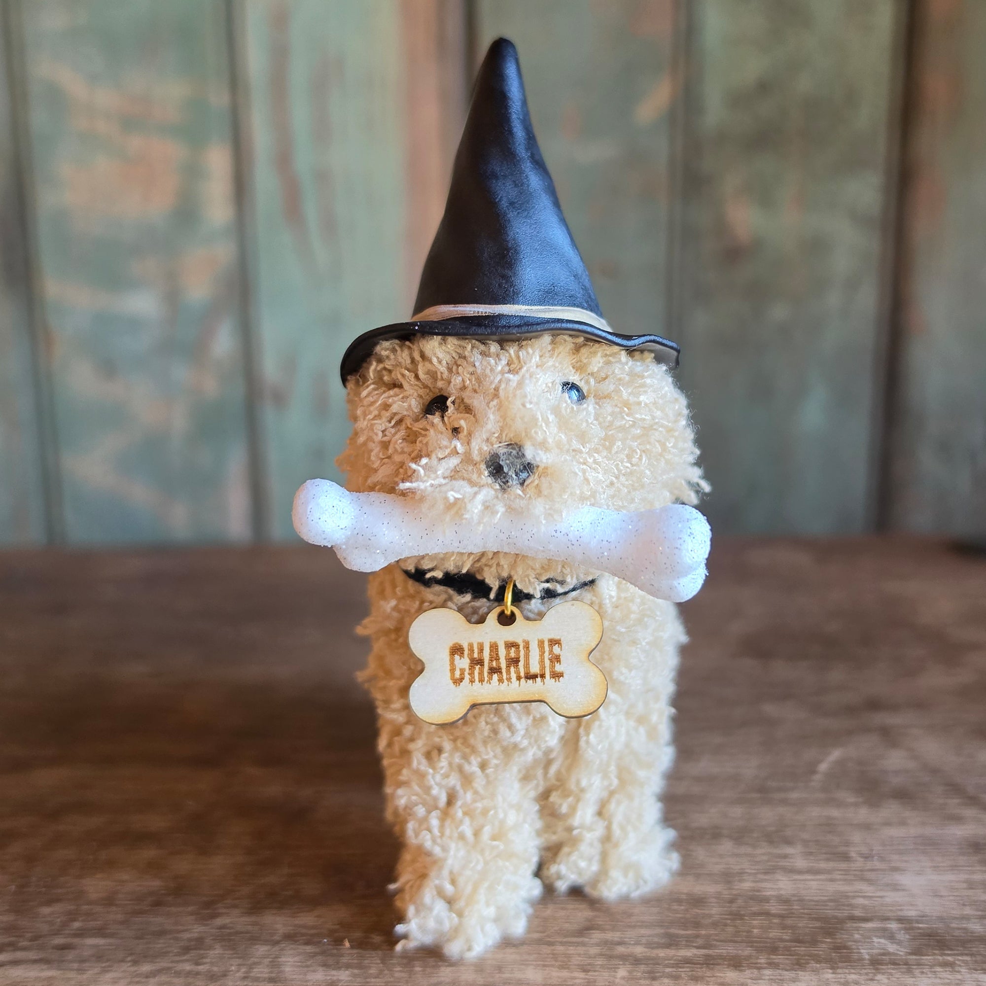 Personalized Spooky Doodle Dog Halloween Ornament