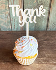 Thank You Wood Cake Topper