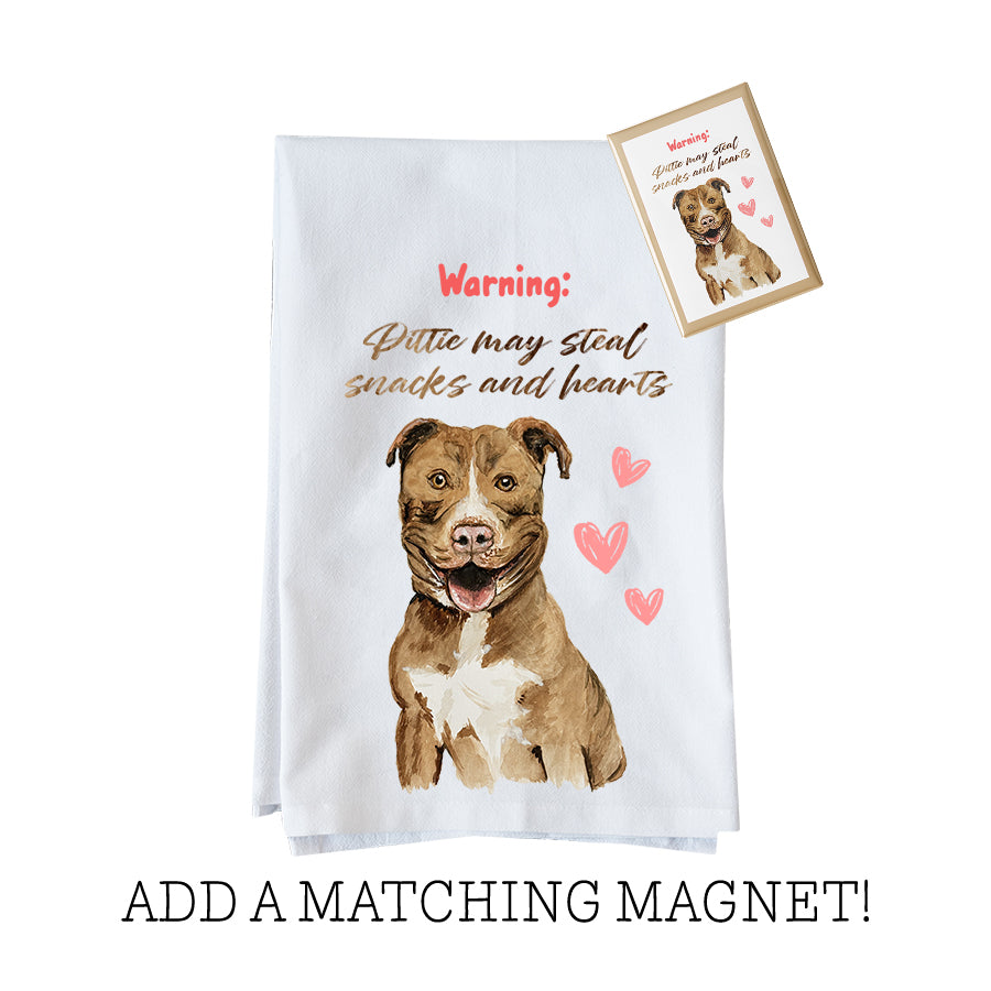 Pittie Steal Snacks Kitchen Towel