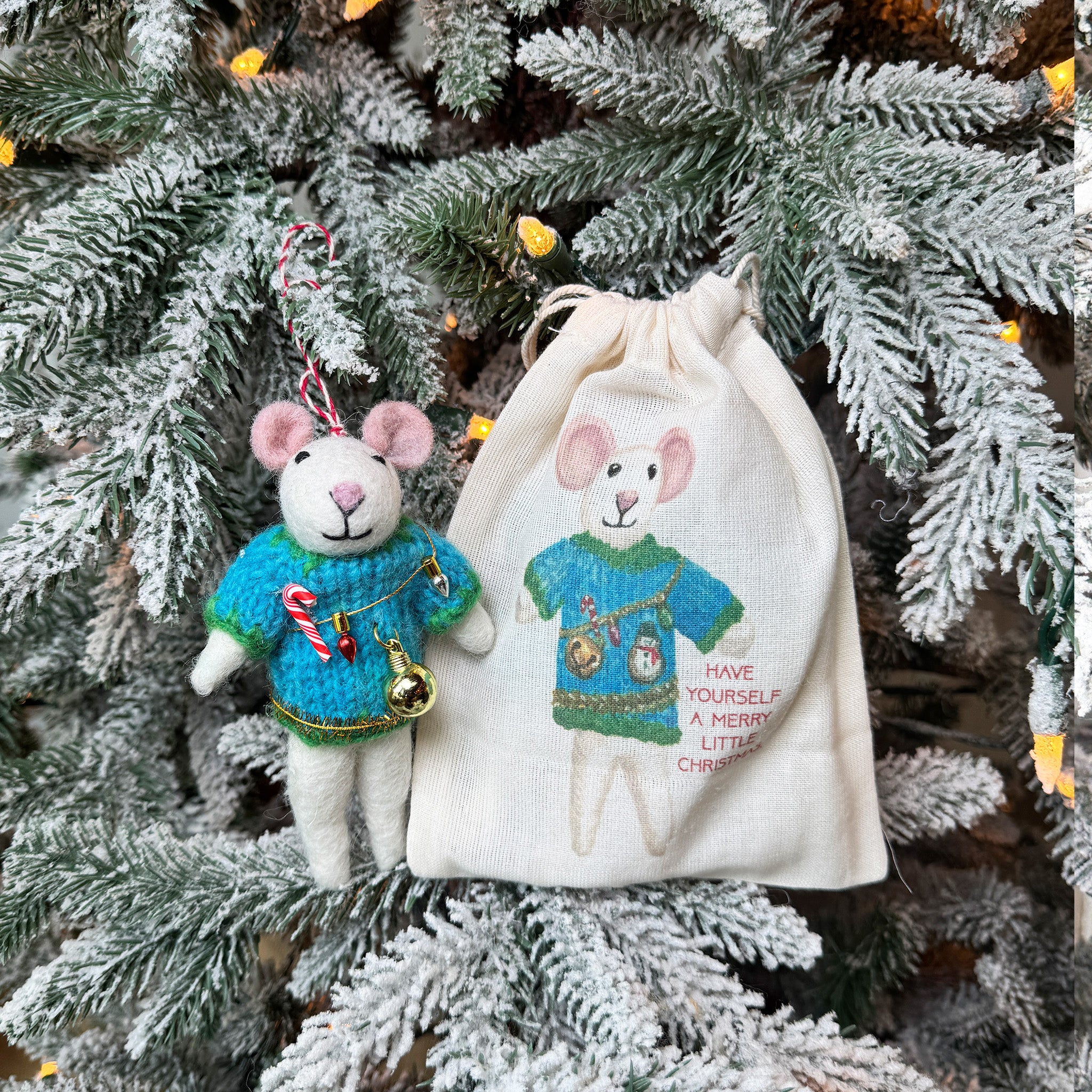 Ugly Sweater Mice Ornament