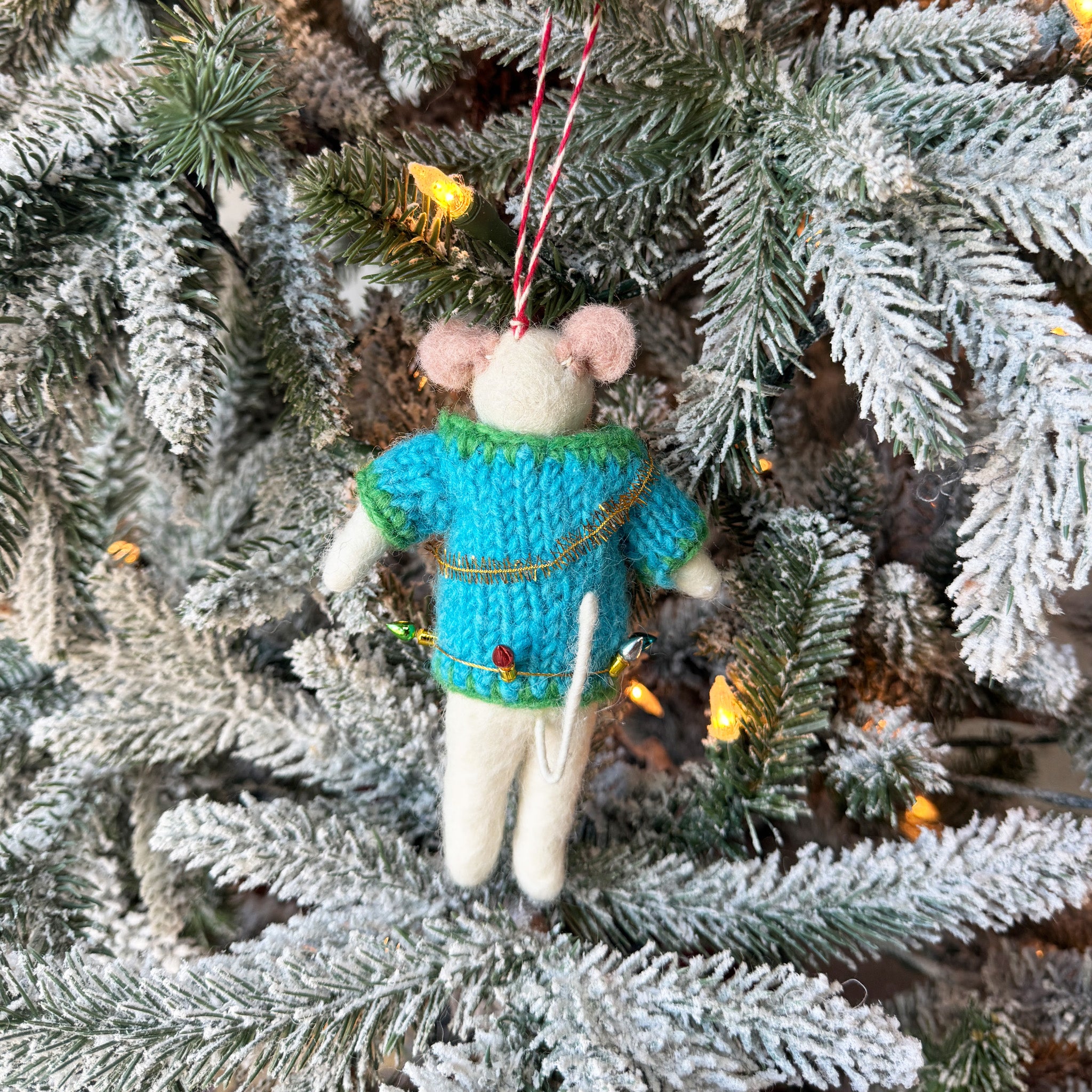 Ugly Sweater Mice Ornament