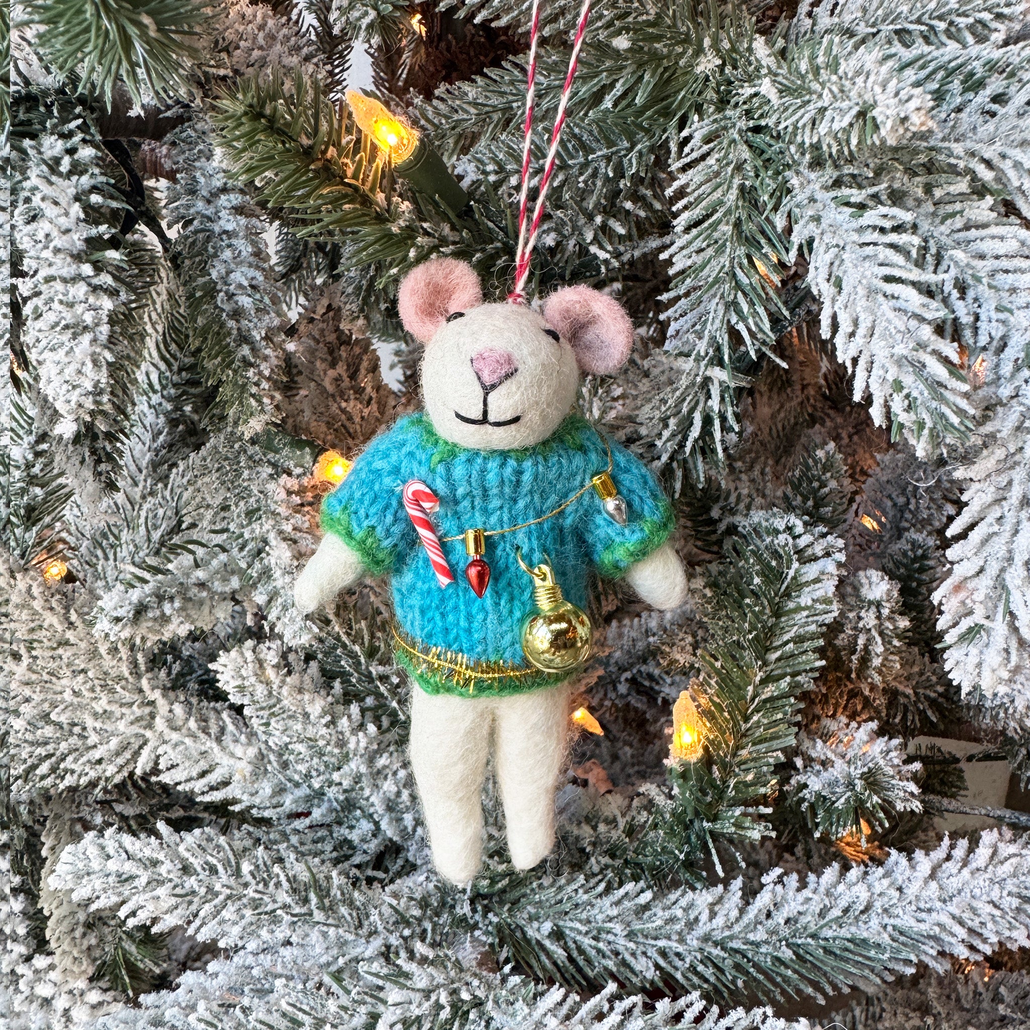 Ugly Sweater Mice Ornament