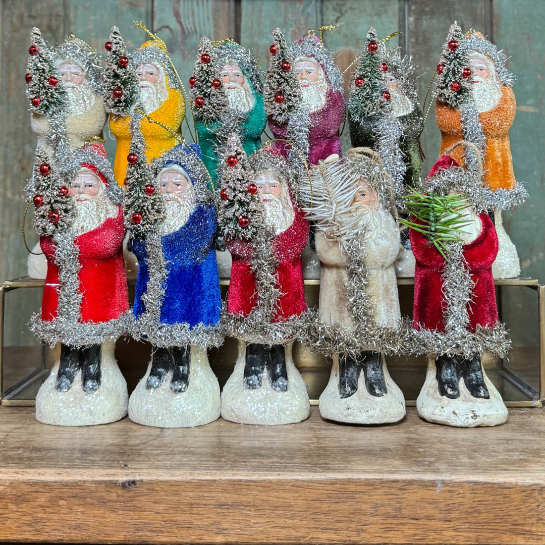 Velvet Belsnickle Santa Ornament