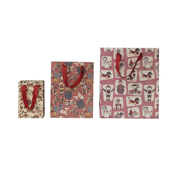 Vintage Paper Gift Bag Set