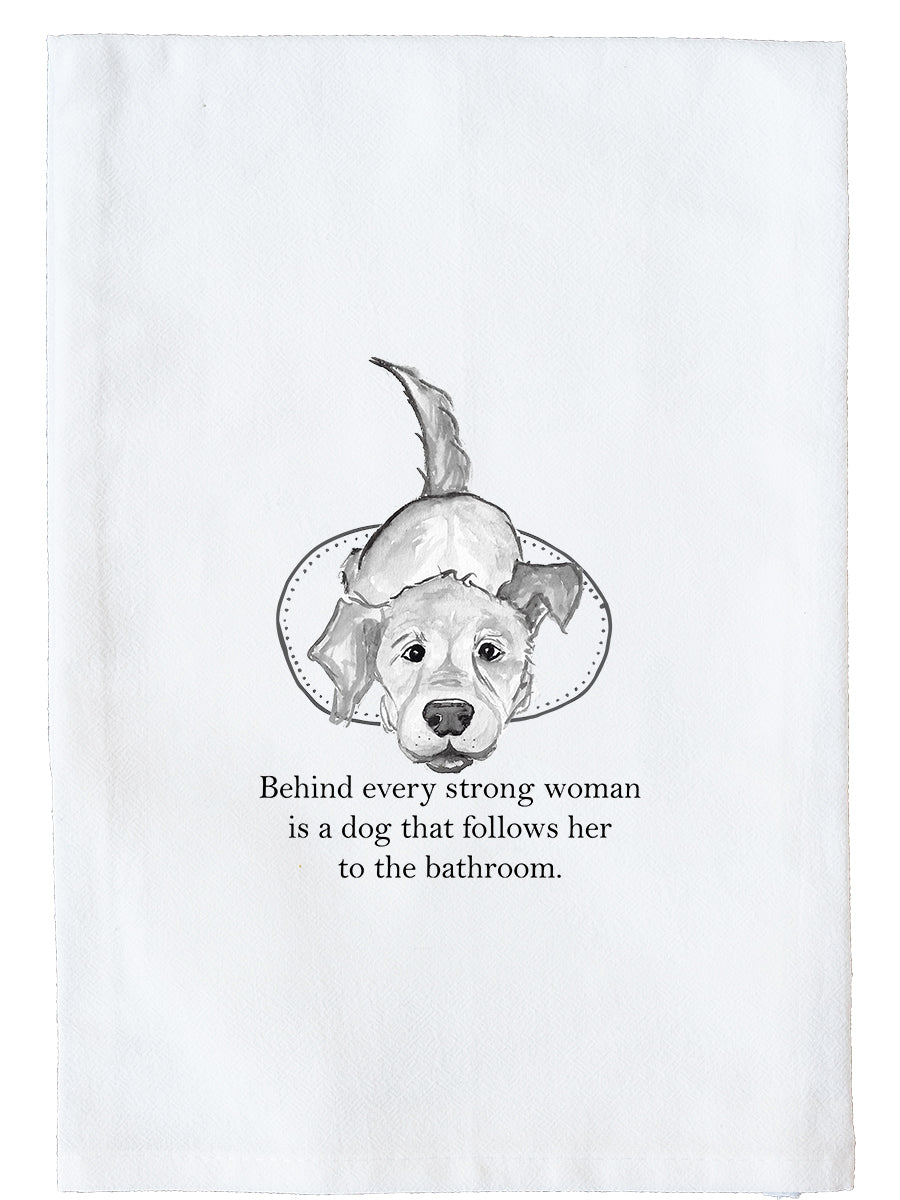 Behind Every Strong Woman Kitchen Towel