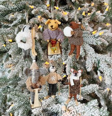 Winter Sports Animals Ornament