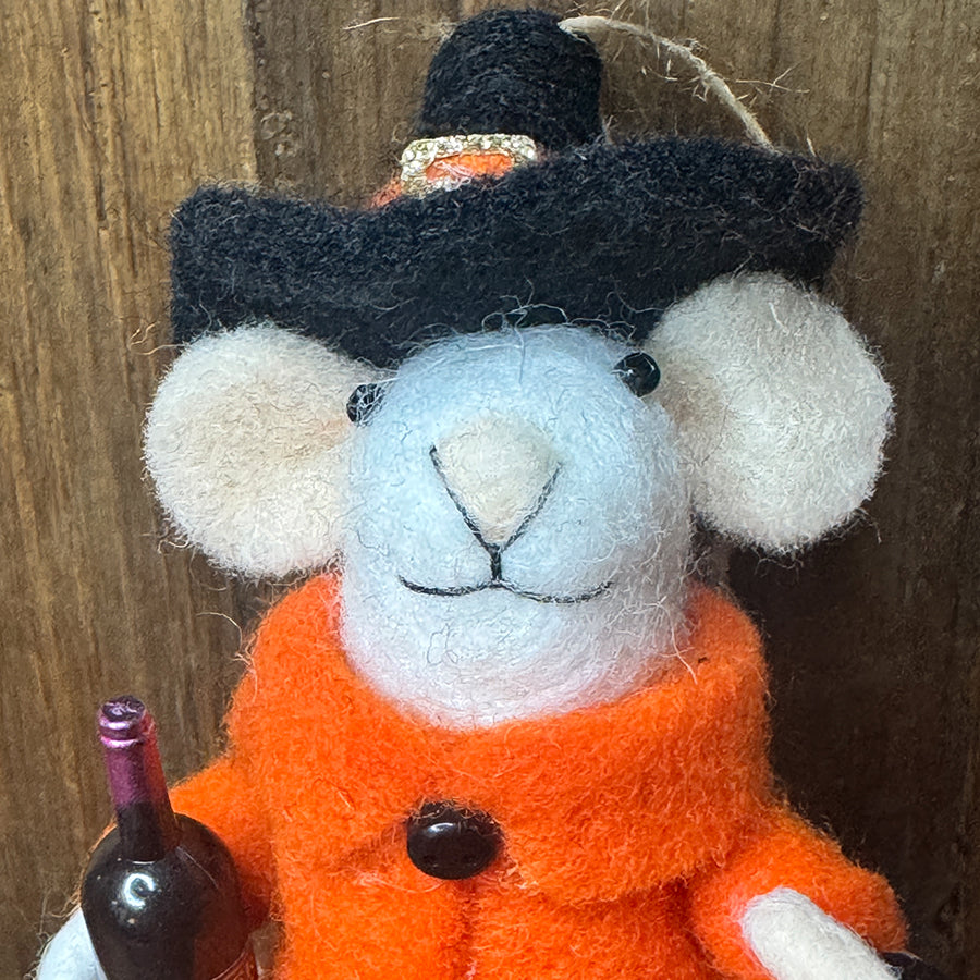 Trick-or-Treat Felted Mice Ornaments