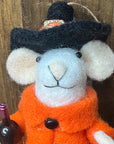 Trick-or-Treat Felted Mice Ornaments