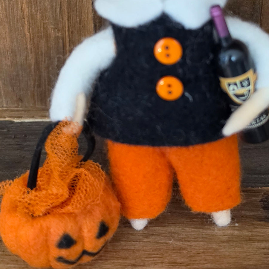 Trick-or-Treat Felted Mice Ornaments