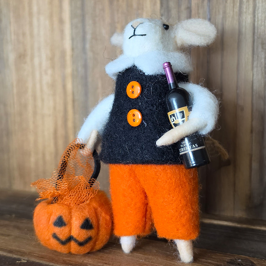 Trick-or-Treat Felted Mice Ornaments