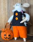 Trick-or-Treat Felted Mice Ornaments