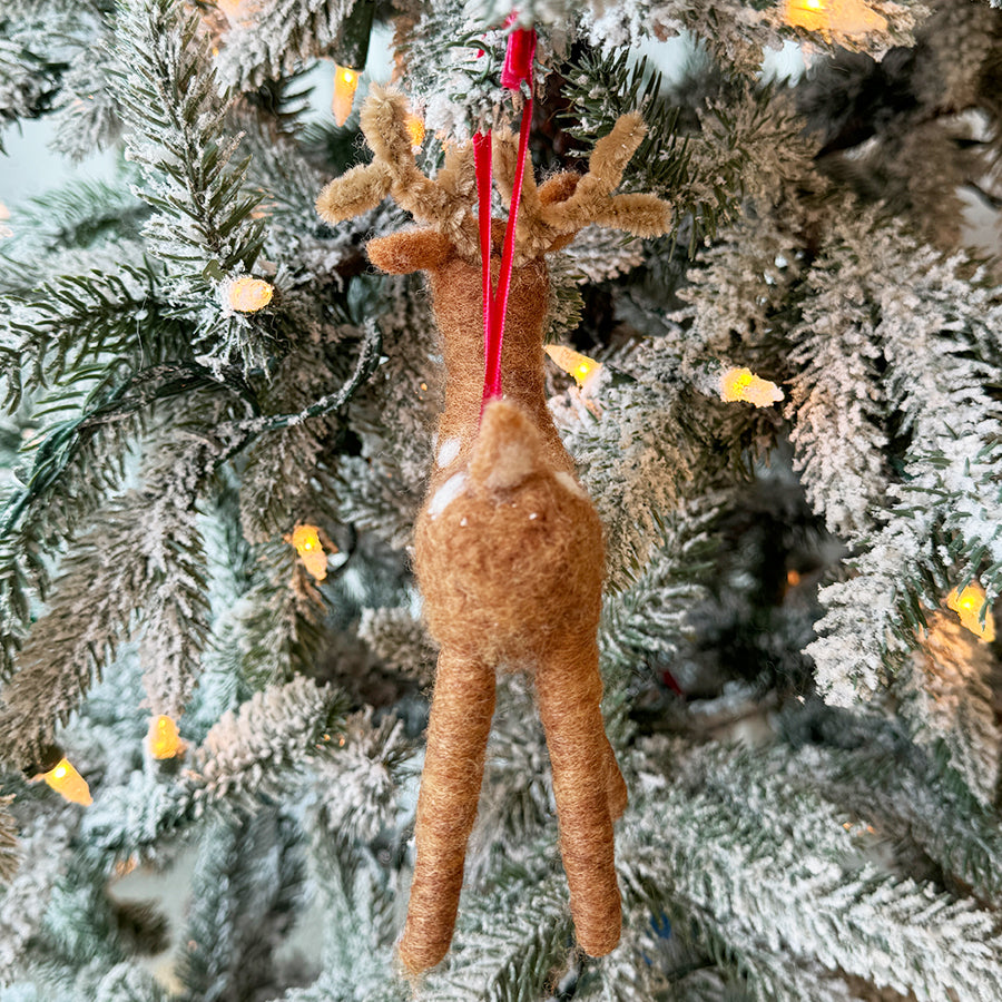 Wooly Reindeer Ornament