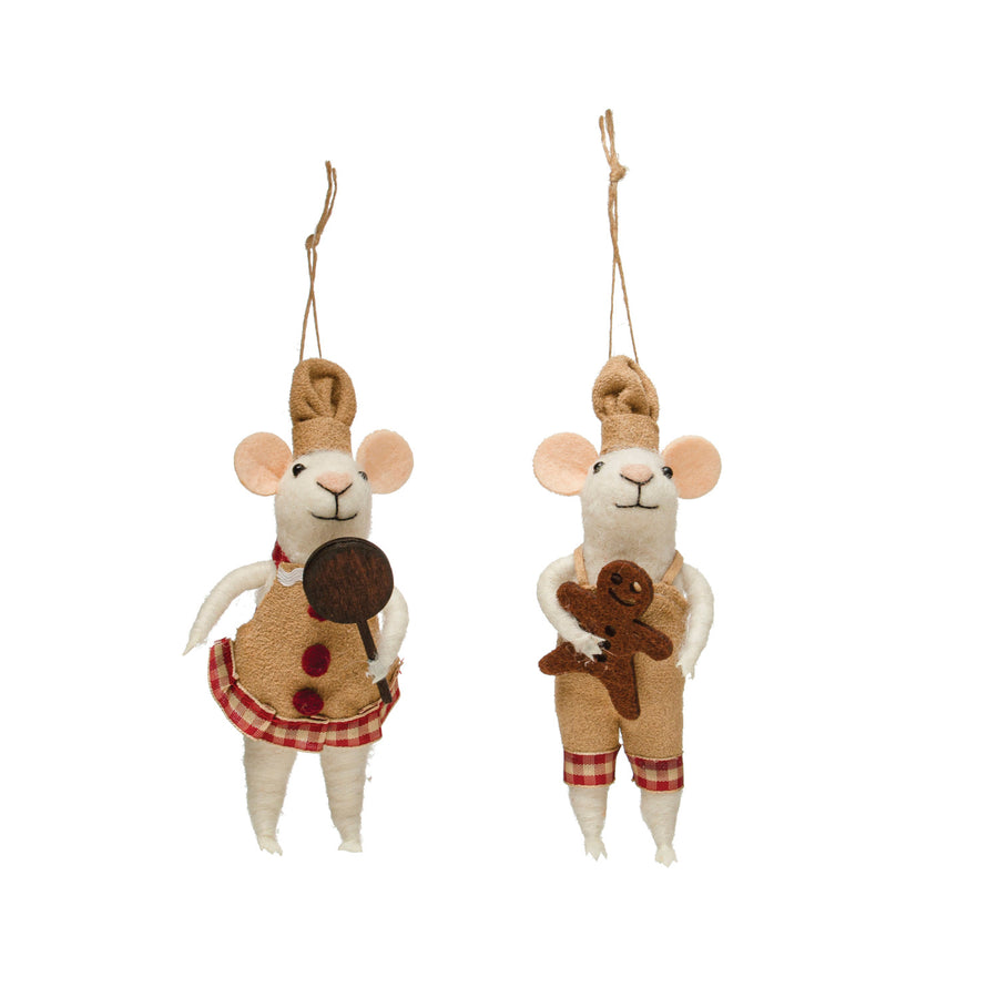 Baker Gingerbread Mouse Ornament