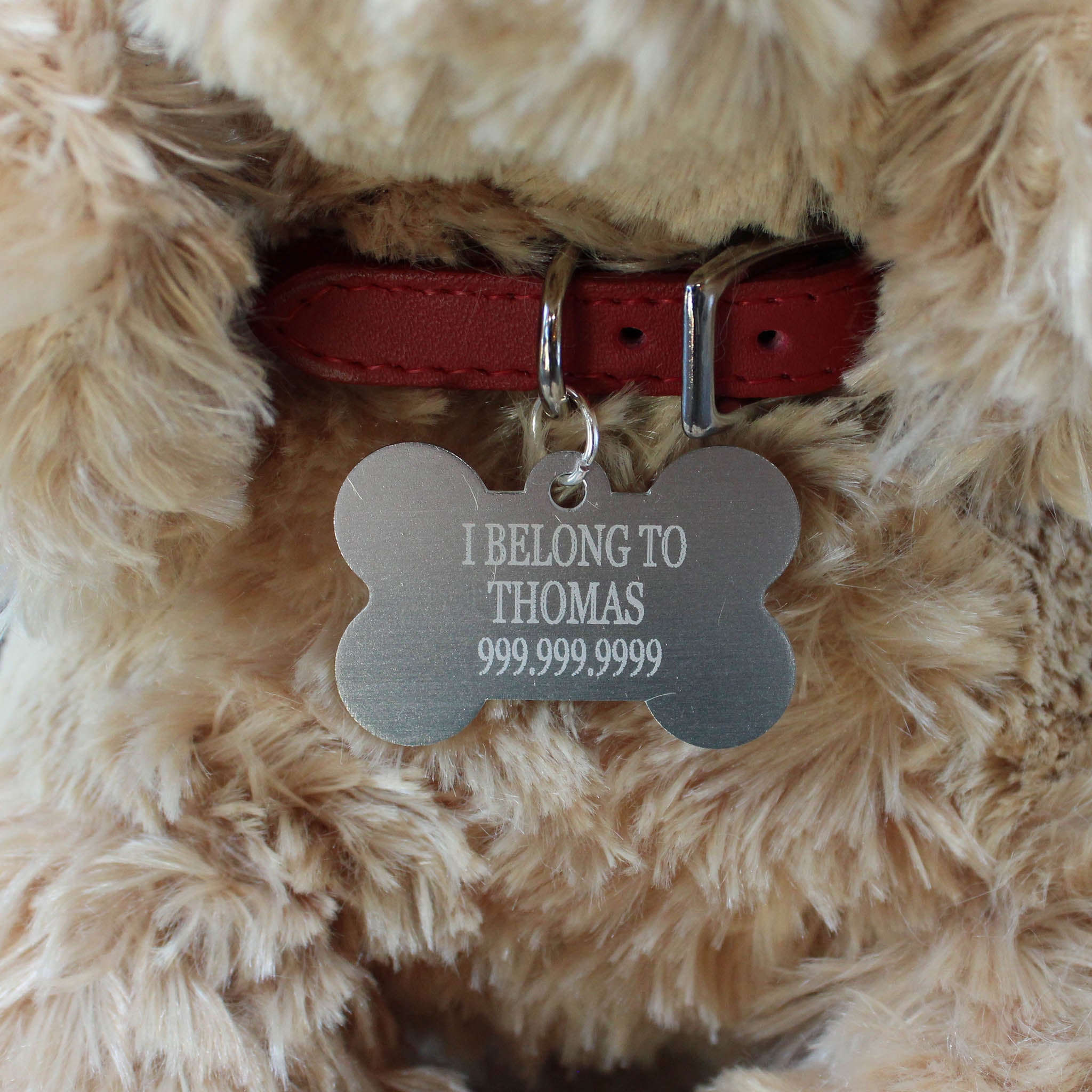Plush Puppy Dog Toy With Personalized Tag