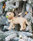 Personalized Christmas Dog Ornament with Custom Name Tag
