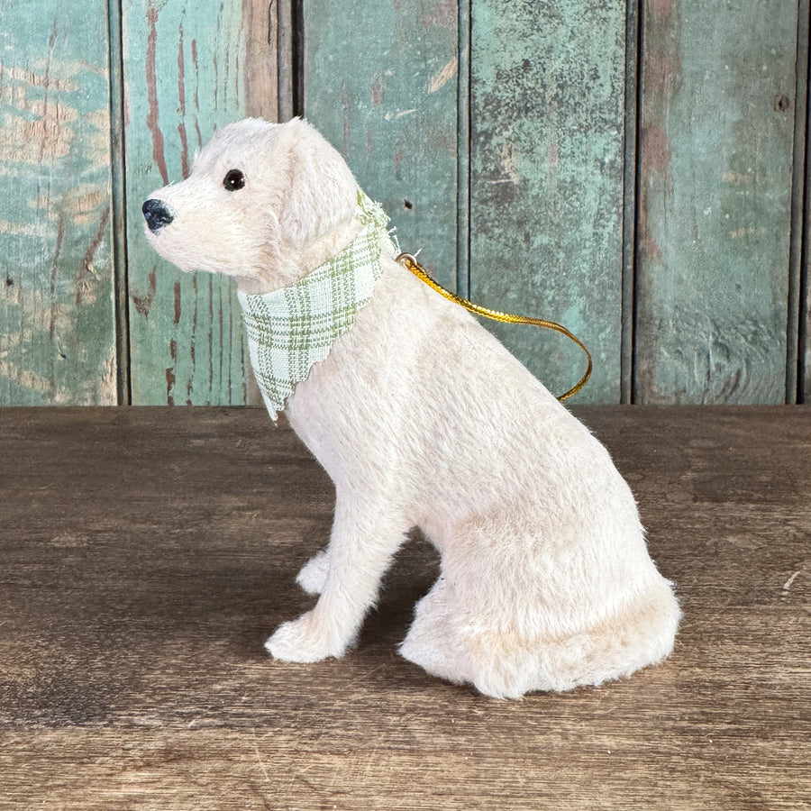 Sitting Labrador Retriever With Bandana  Ornament