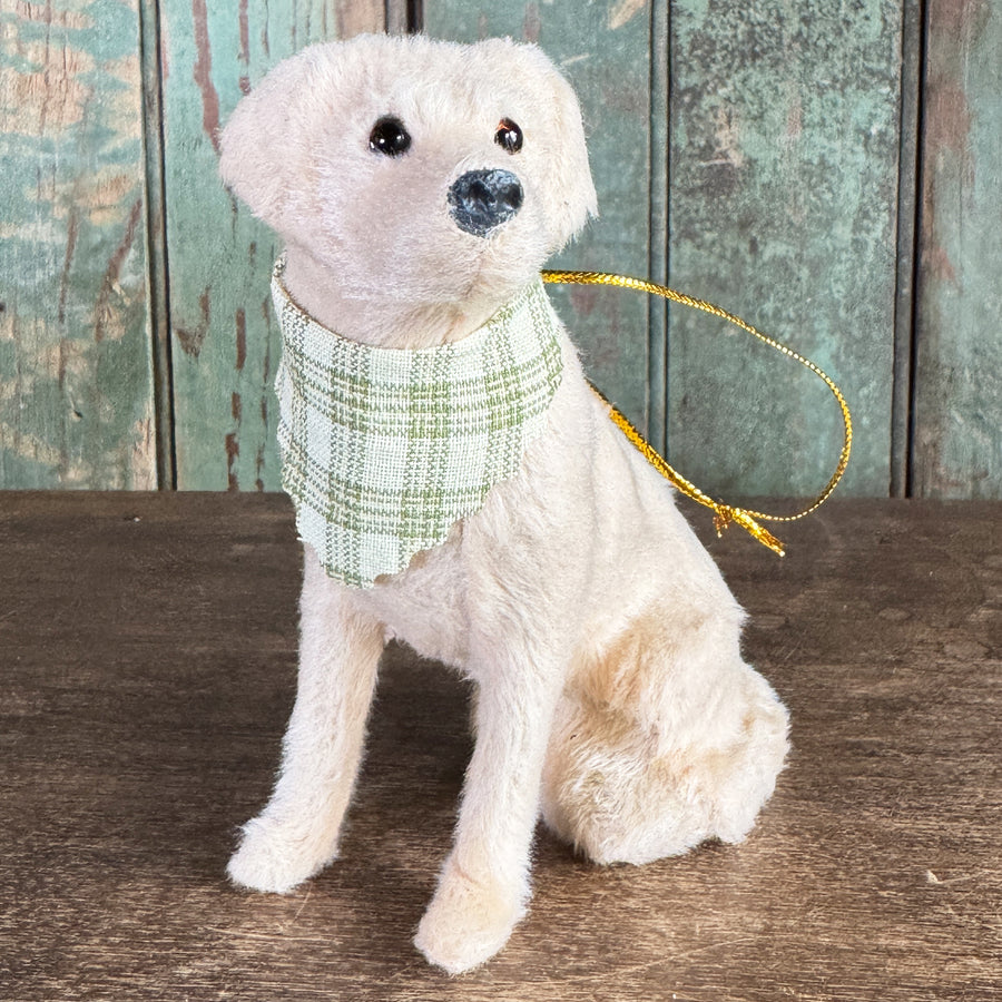 Sitting Labrador Retriever With Bandana  Ornament