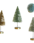 Metallic Glitter Bottle Brush Trees