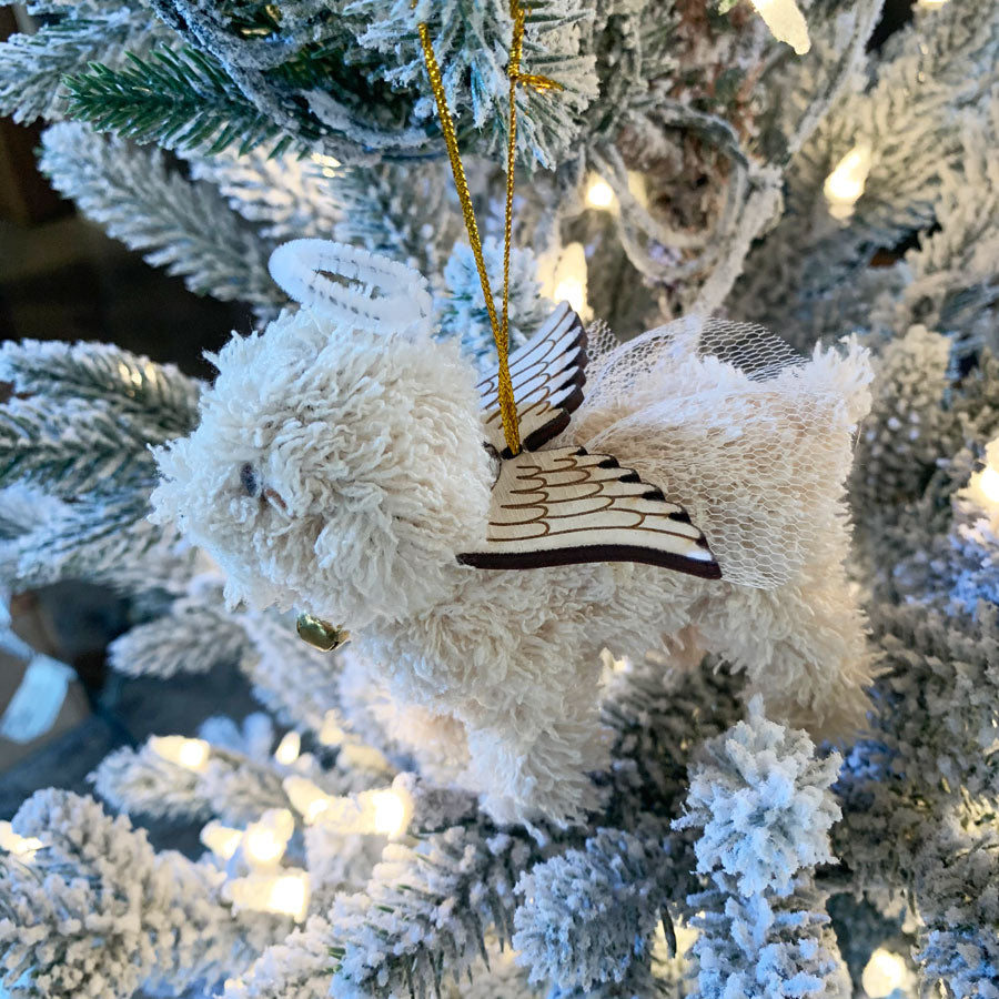 Angel With Wings Doodle Dog Ornament