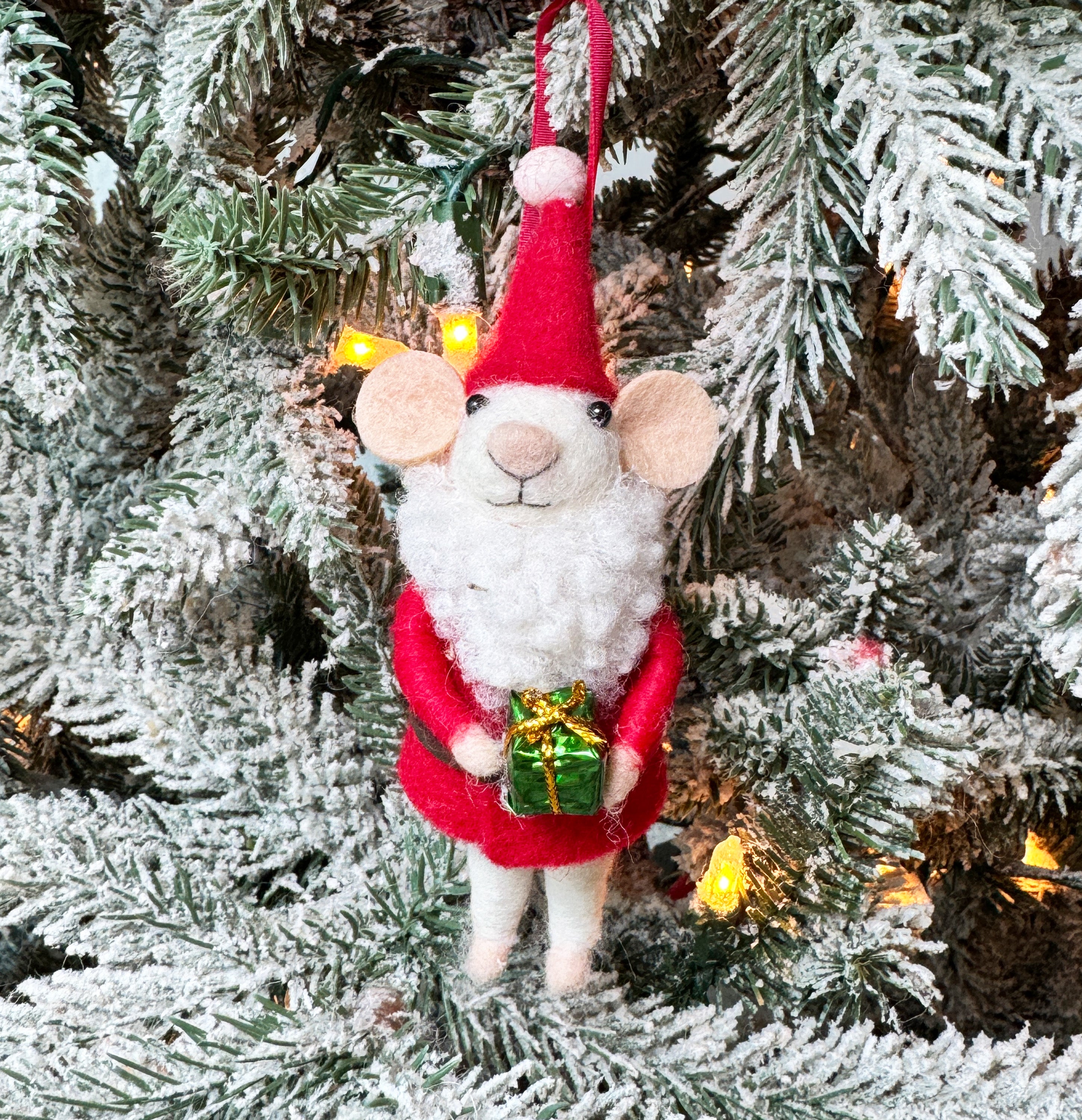 Santa Claus Mouse Ornament