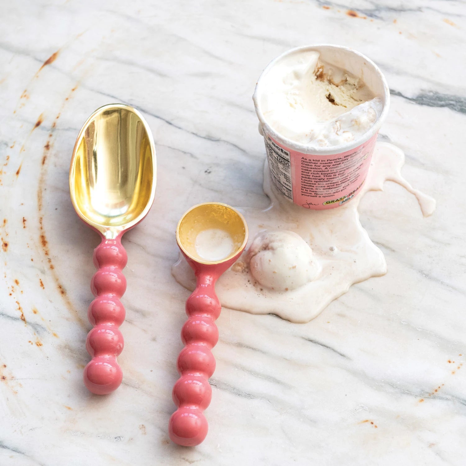 Pink Enameled Scoop