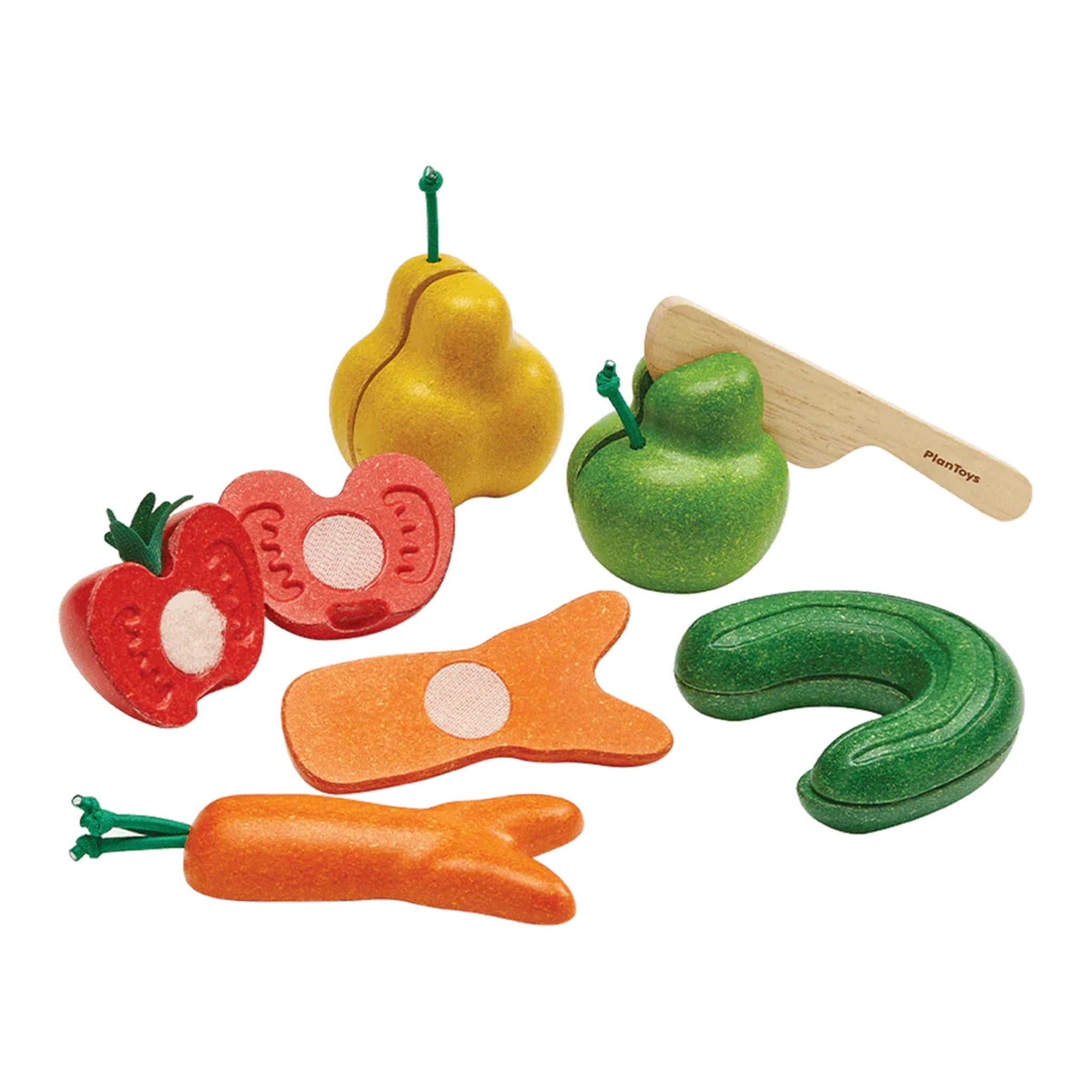 Wonky Fruits & Vegetables Wooden Toy Set