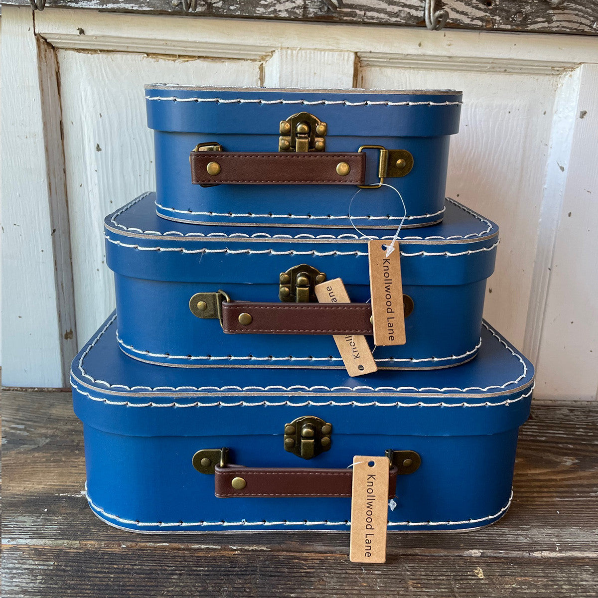 Navy Blue Cardboard Suitcases