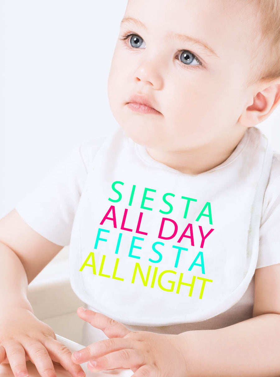 Siesta All Day Fiesta All Night Baby Bib