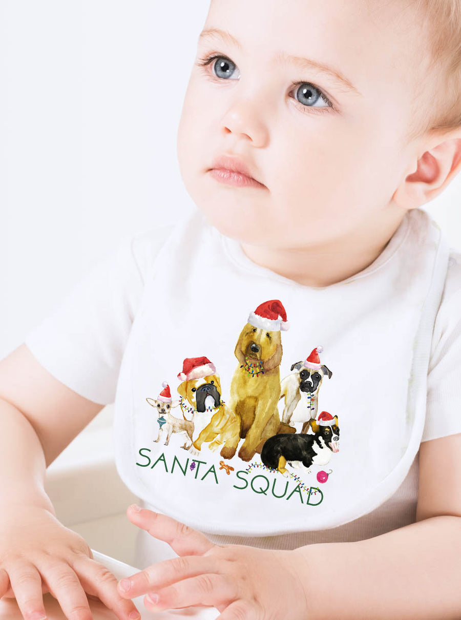 Santa Squad Baby Bib