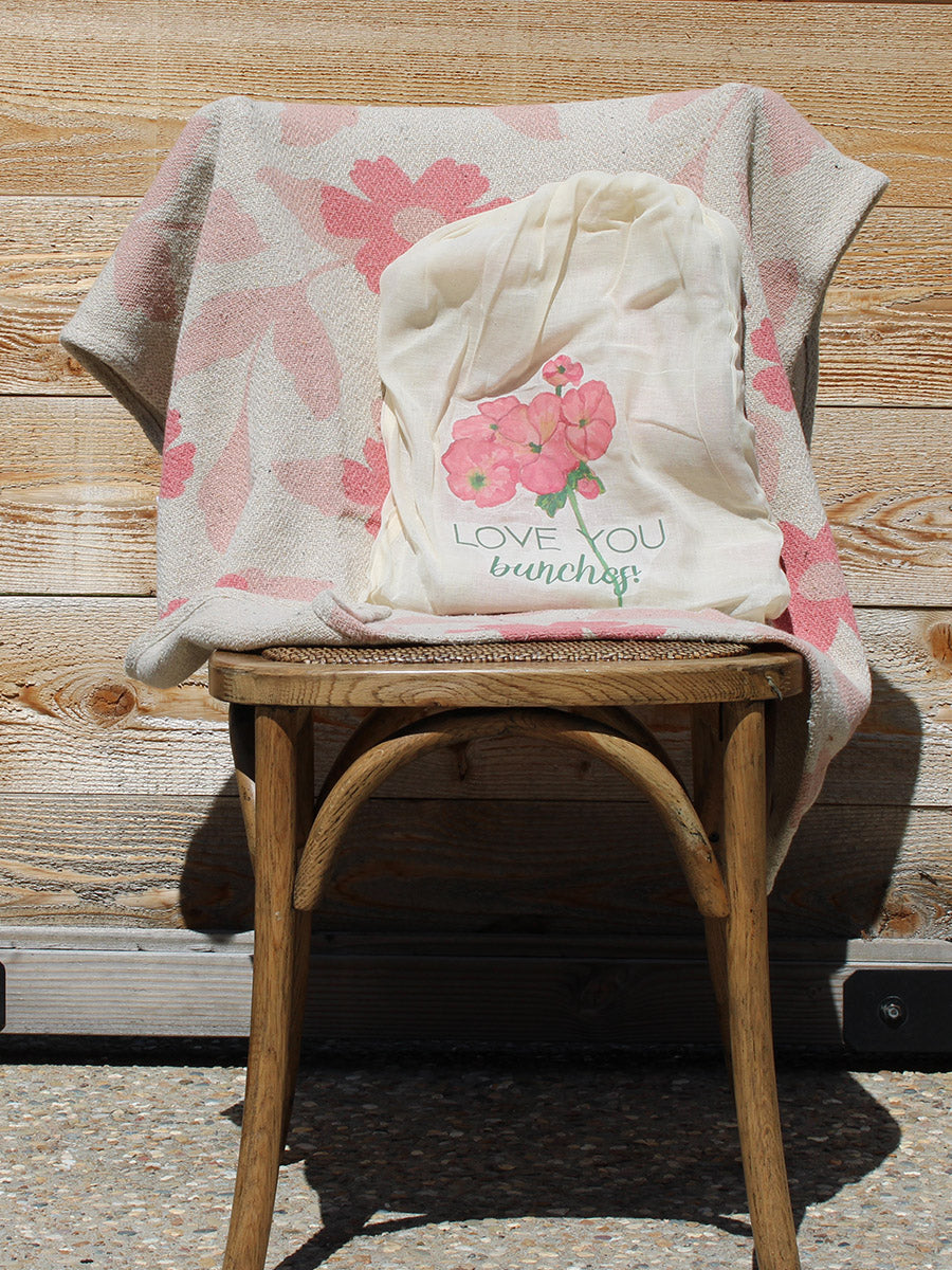 Pink Flowers Baby Blanket