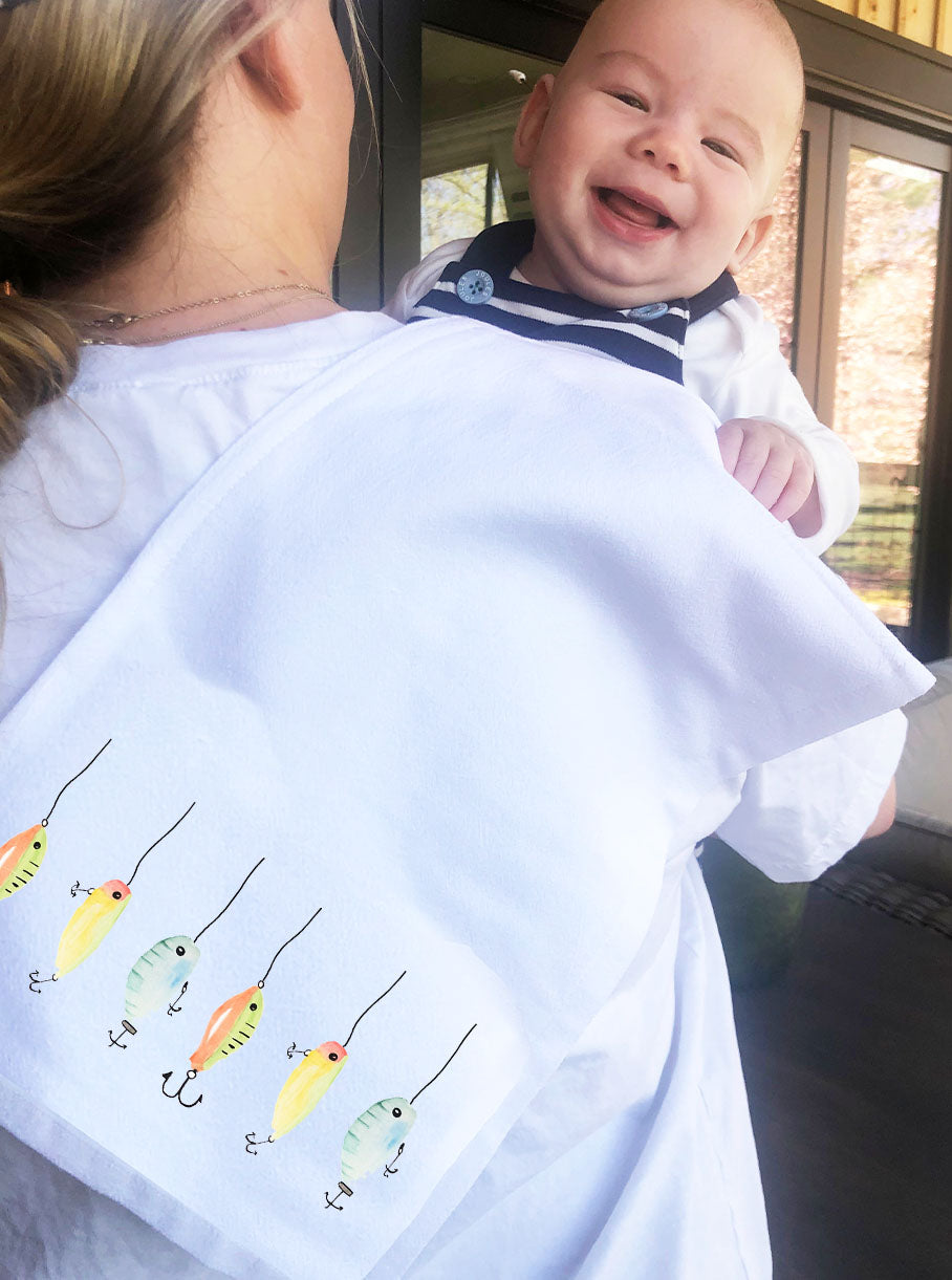 Fishing Lures Burp Cloth