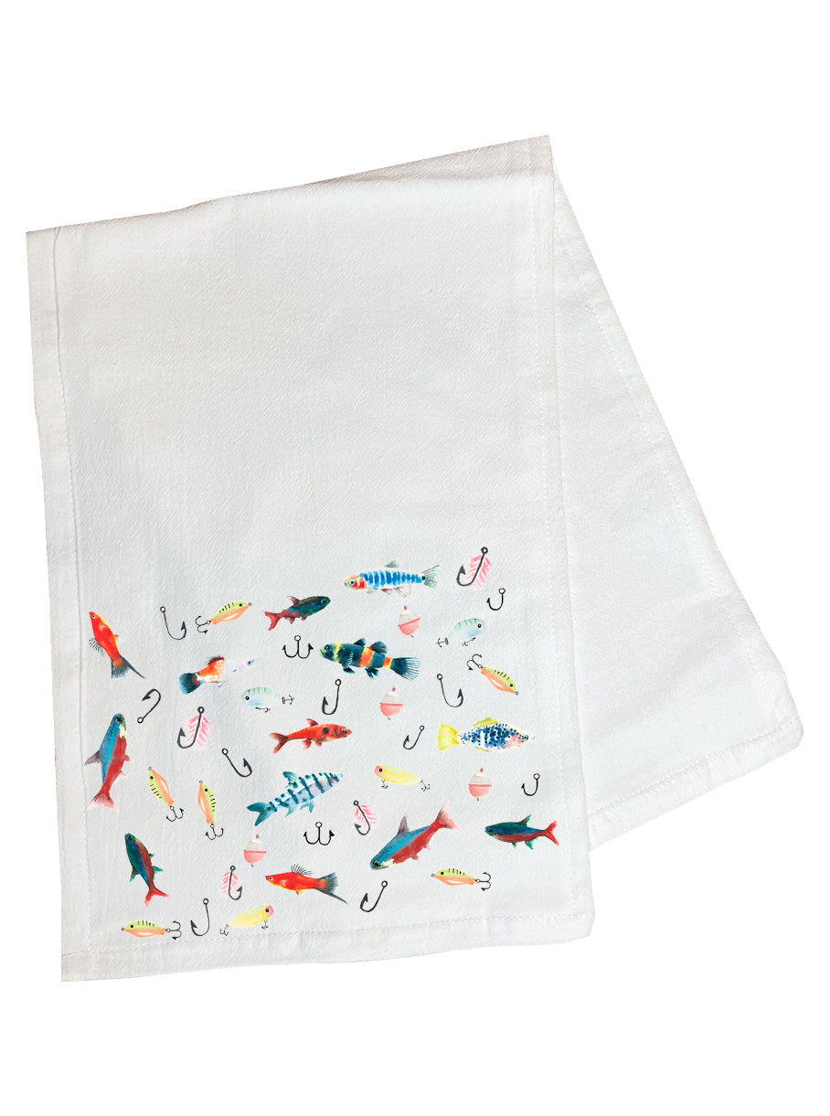 Fishing Lure collage Burp Cloth