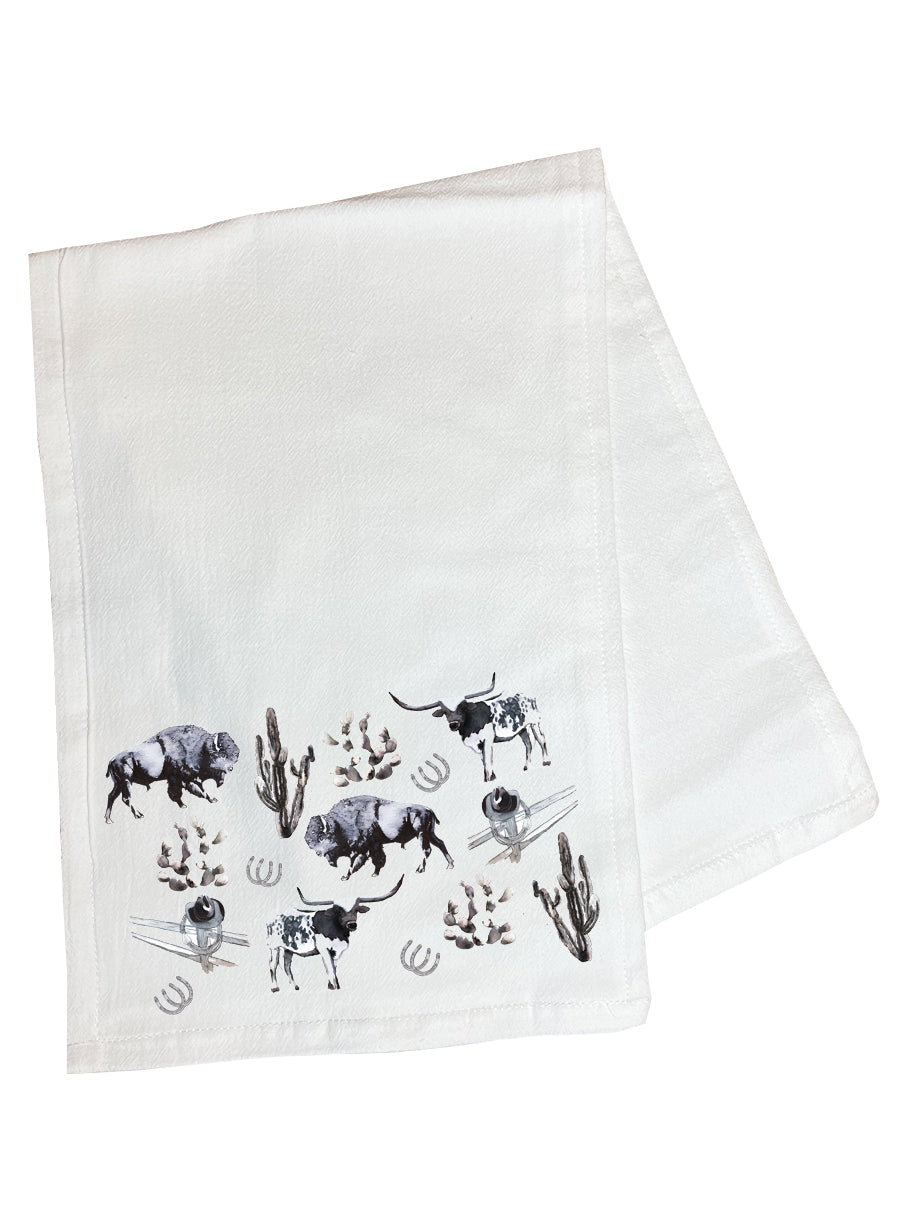 Western Collage Burp Cloth