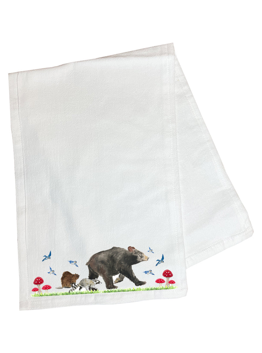 Woodland Walk Mushrooms Burp Cloth