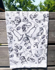 Black and White Dog Collage Kitchen Towel