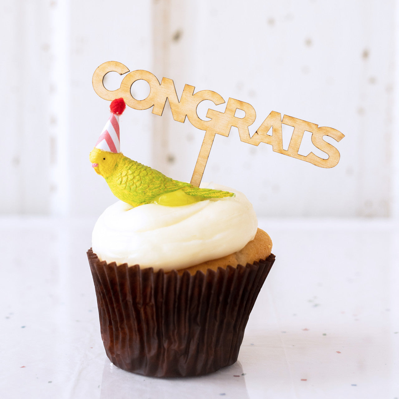 Congrats Wood Cake Topper