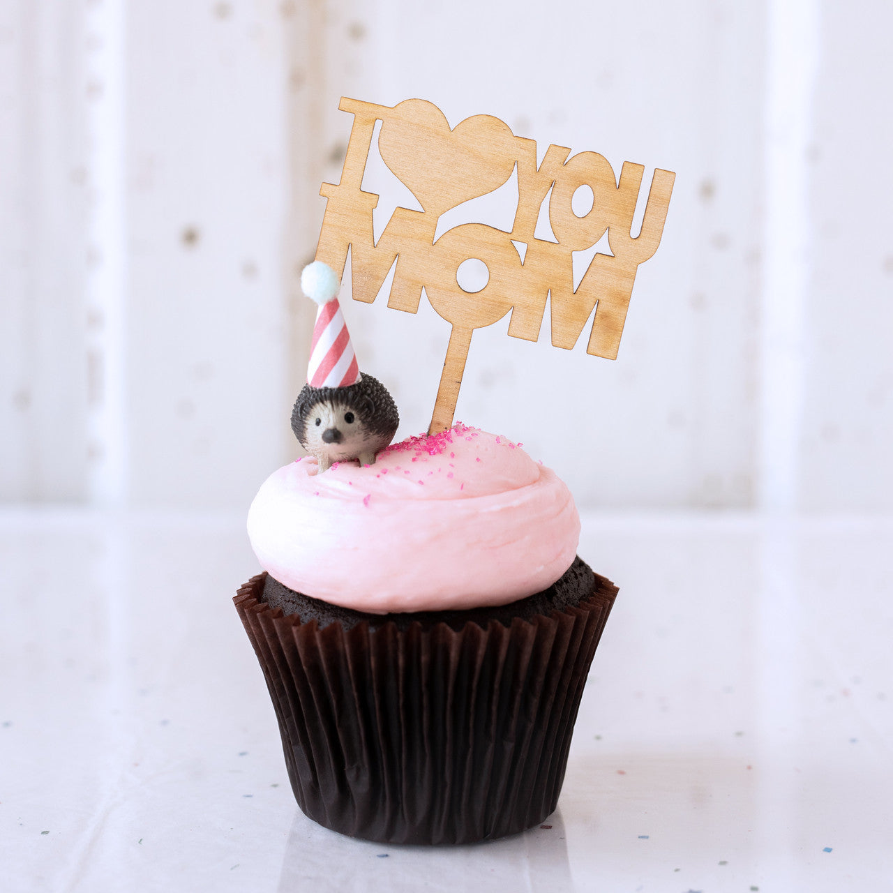 I Love You Mom Cake Topper