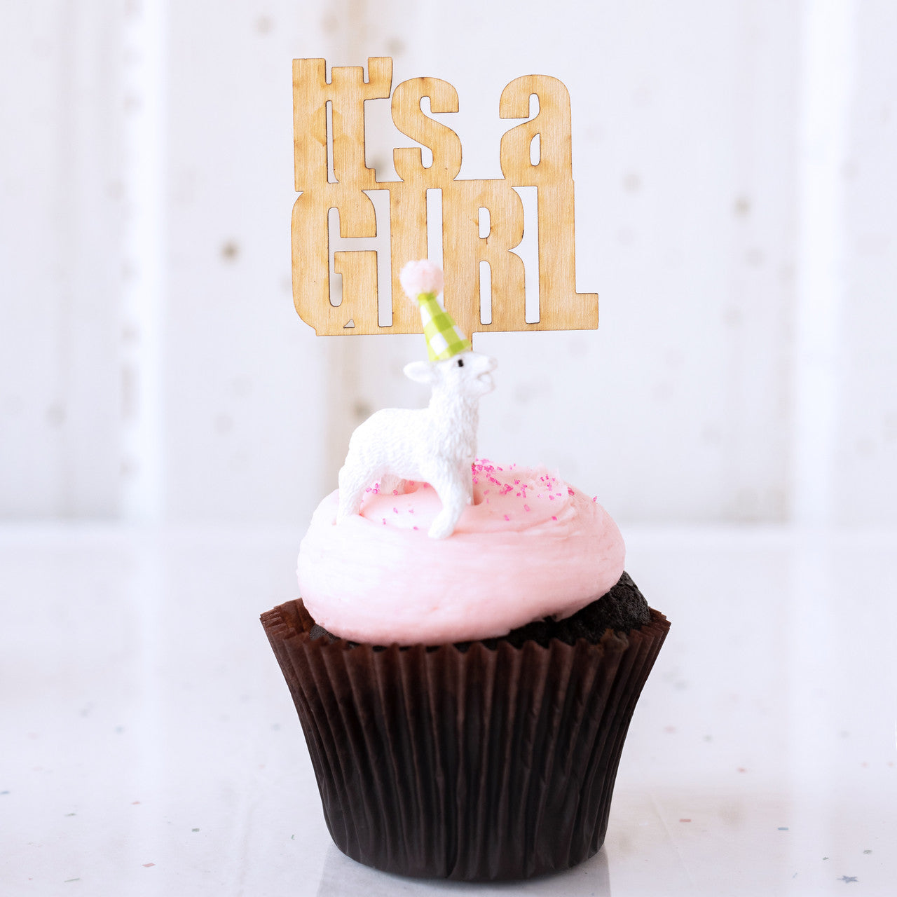 It's a Girl  Wood Cake Topper