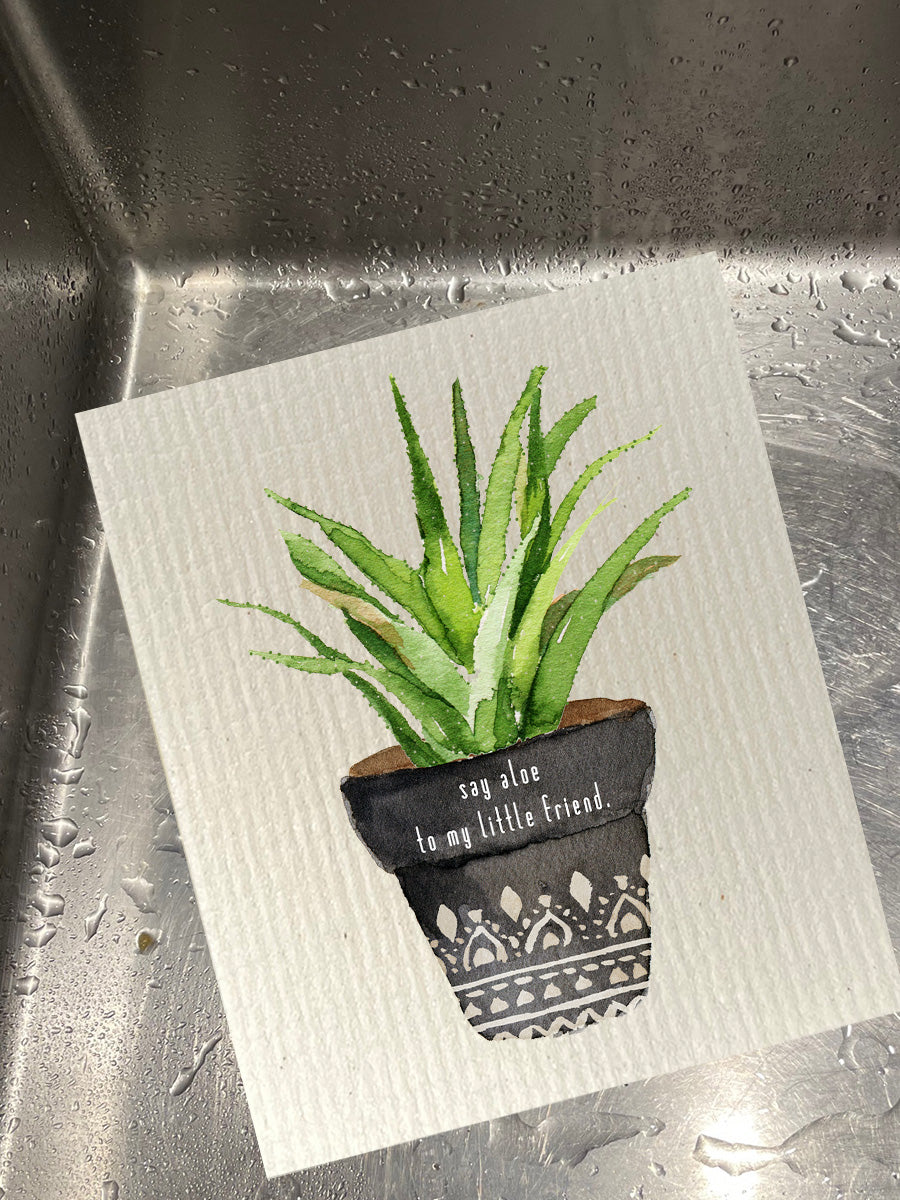 Say Aloe To My Little Friend Dishcloth Set