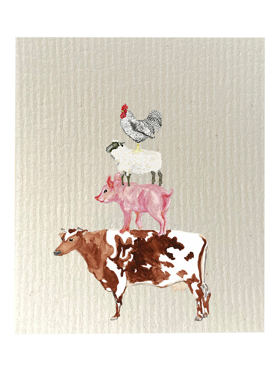 Stacked Animals Dishcloth Set