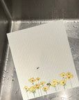 Bees on Flowers -  Bio-degradable Cellulose Dishcloth Set of 2