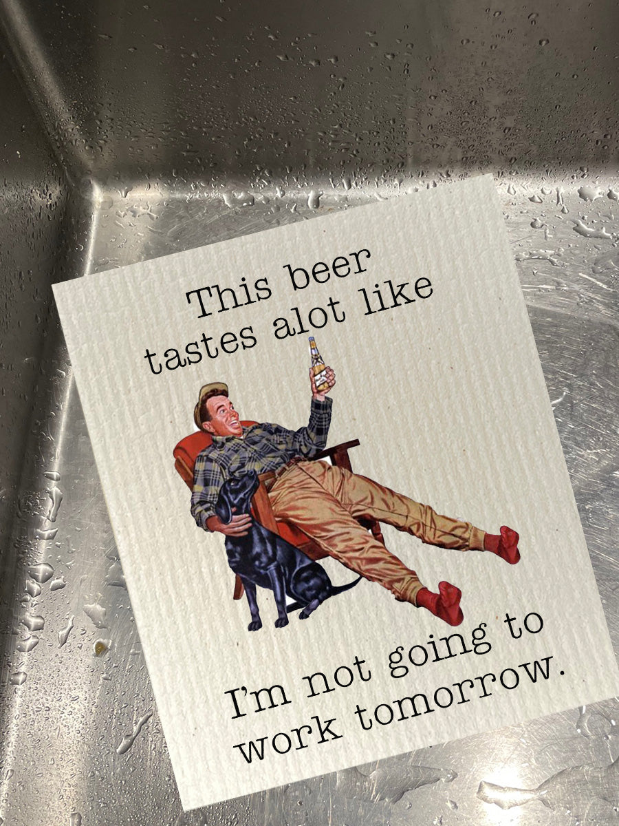 Beer I'm Not Working Tomorrow Dishcloth Set