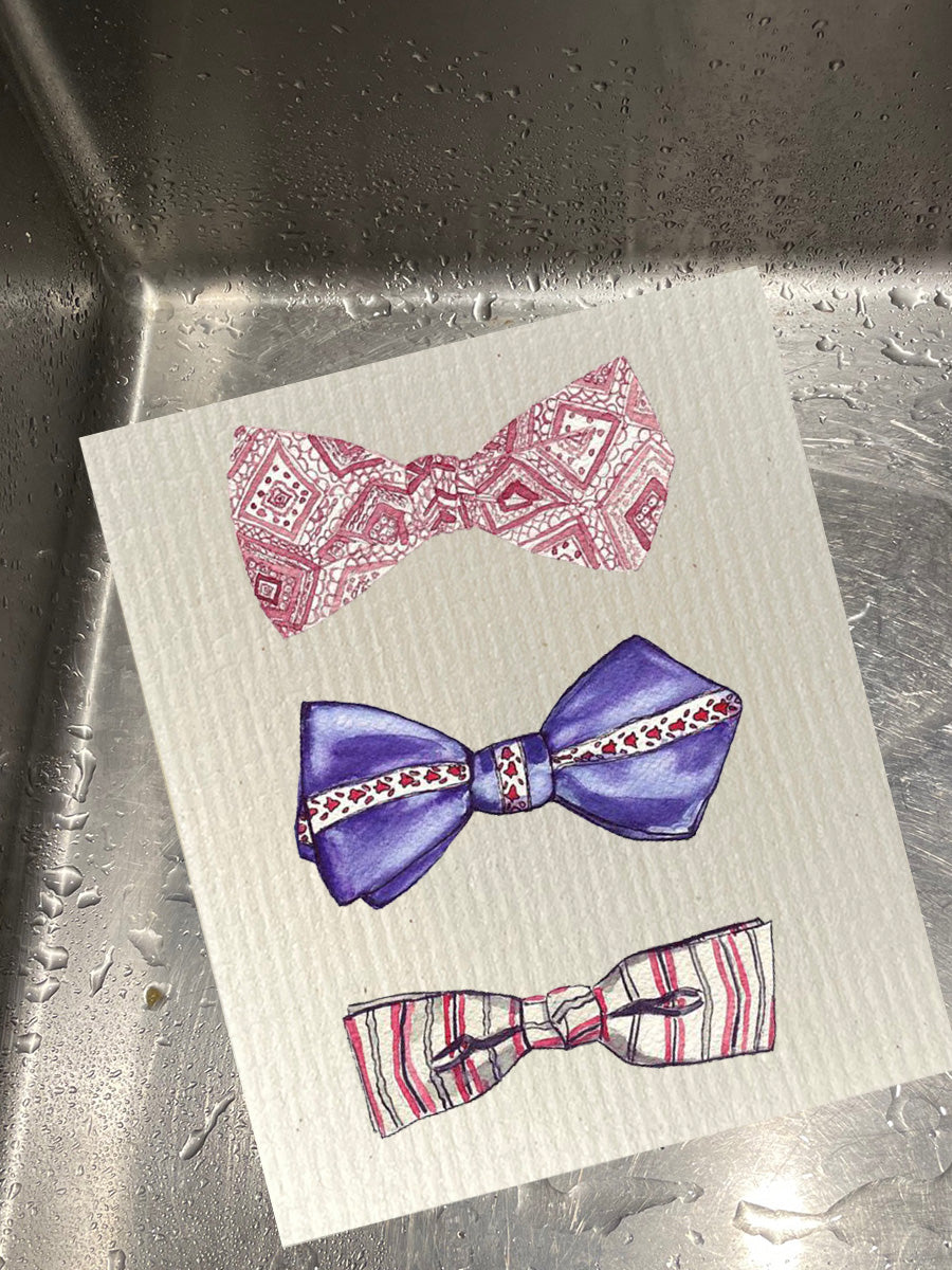 Bowties Dishcloth Set