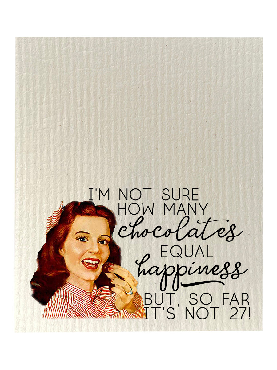Chocolates Equal Happiness Dishcloth Set