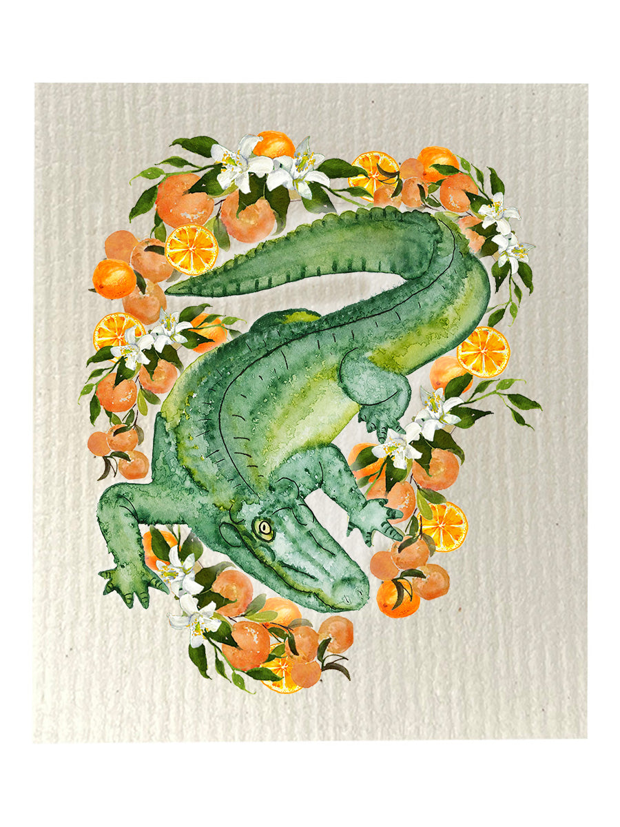 Citrus Gator Dishcloth Set